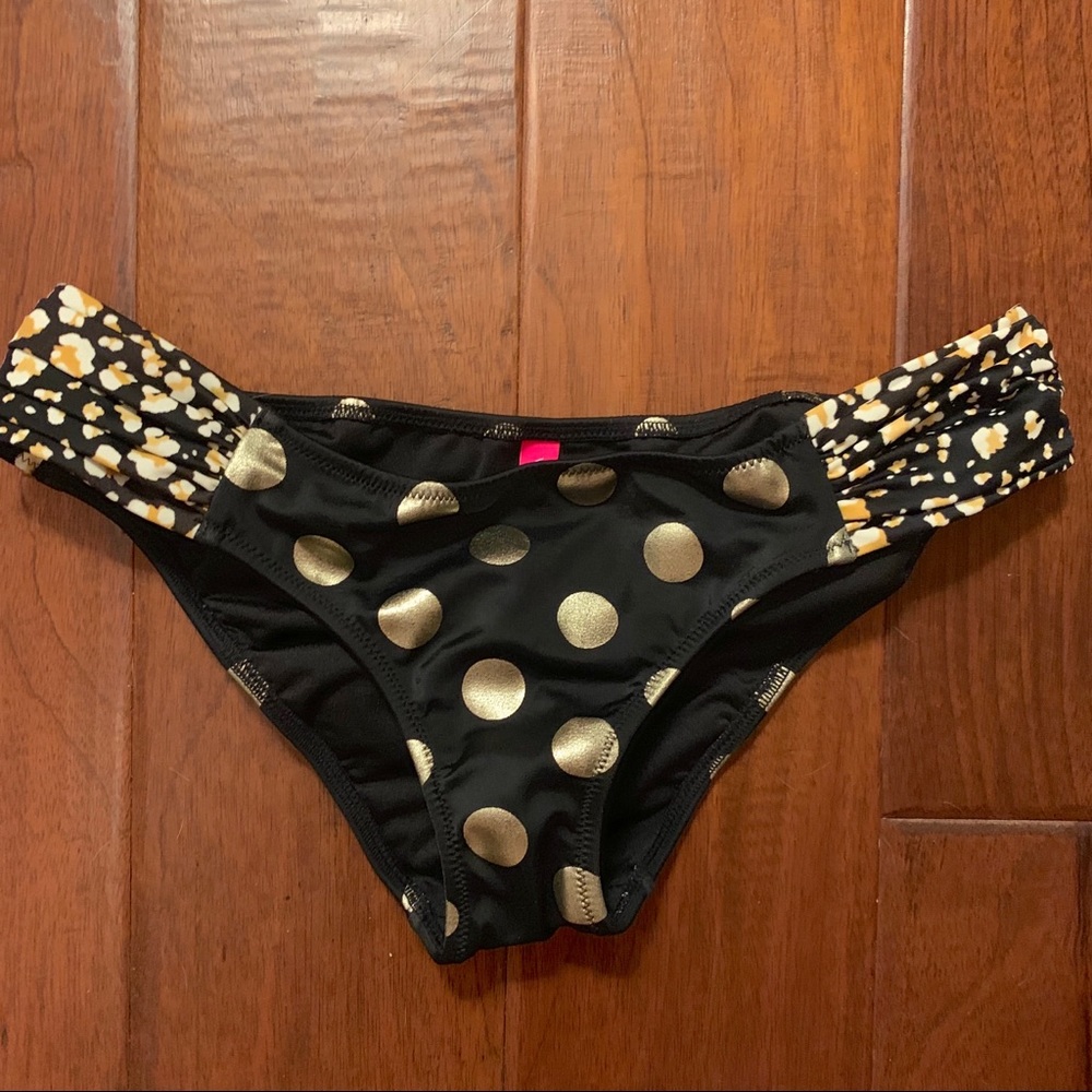 VS black gold small bikini bottoms